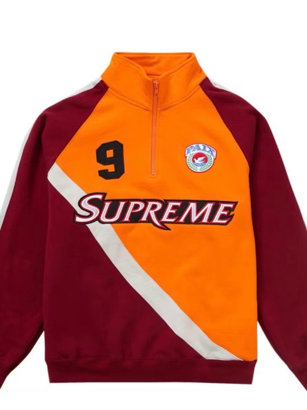 Supreme Equipé Half Zip Sweatshirt Dark Orange Size XL